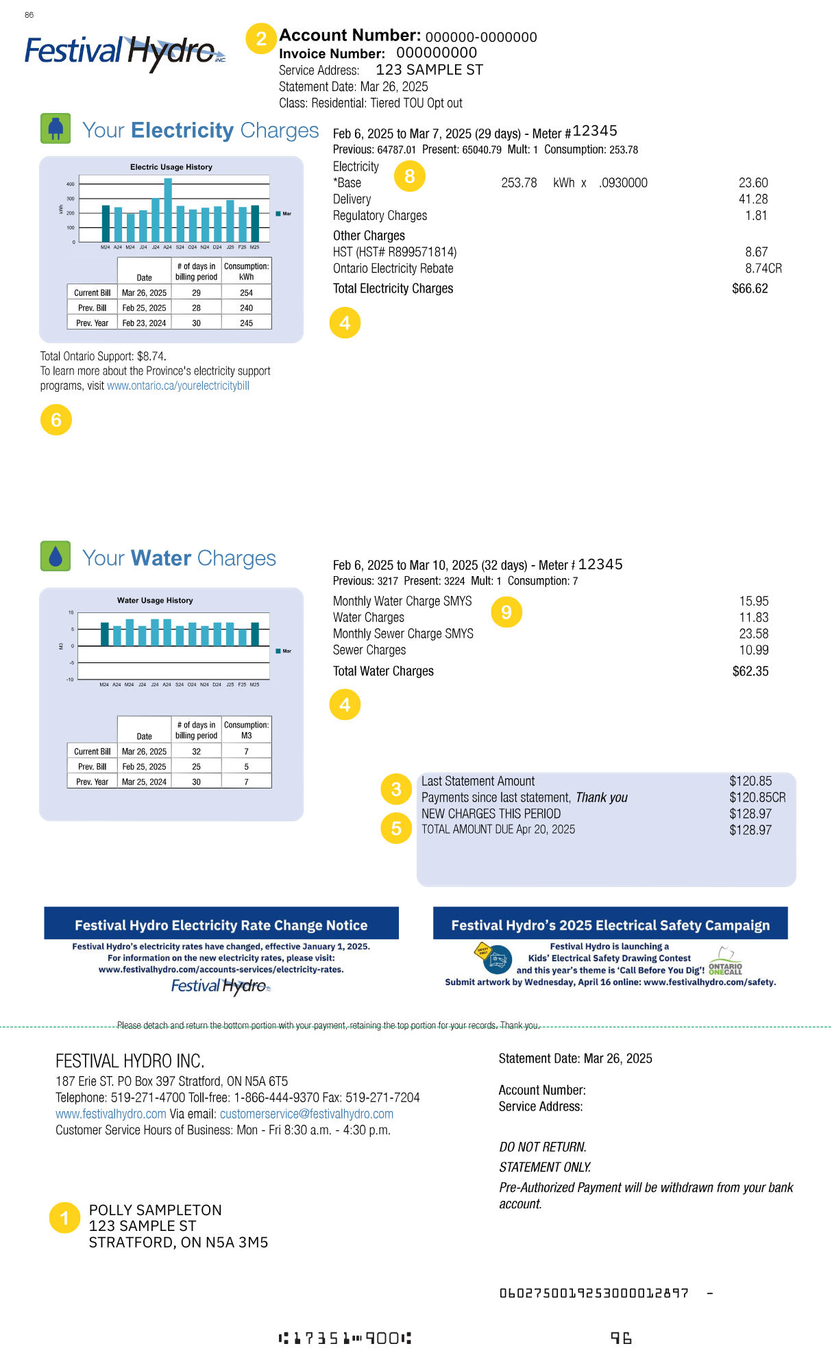 Sample Bill Page 1